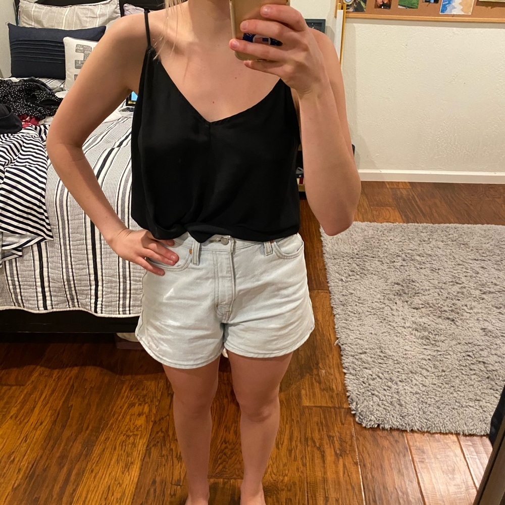 Black V-neck Cami